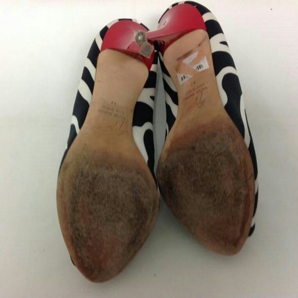 Giuseppe Zanotti Peep Toe with Red Heel Pumps - Picture 4 of 4